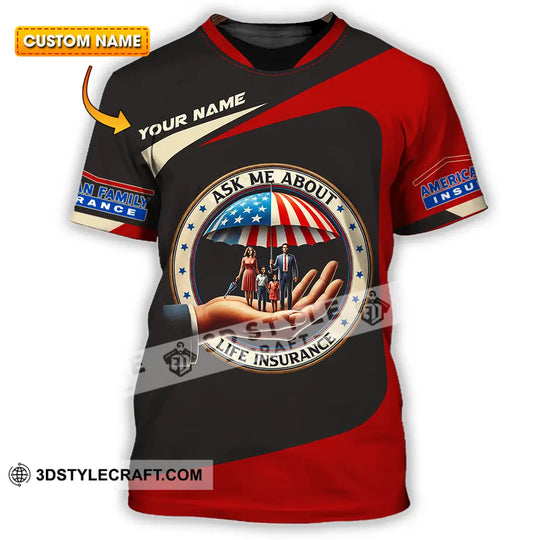 Unisex Shirt - Custom Text Shirt Insurance America style option 1