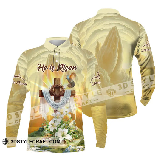 Unisex Shirt - Custom Text Shirt Jesus He Is Risen style option 3
