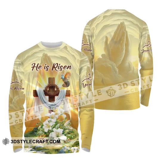 Unisex Shirt - Custom Text Shirt Jesus He Is Risen style option 4