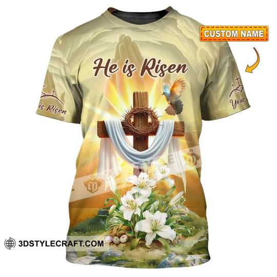 Unisex Shirt - Custom Text Shirt Jesus He Is Risen style option 1