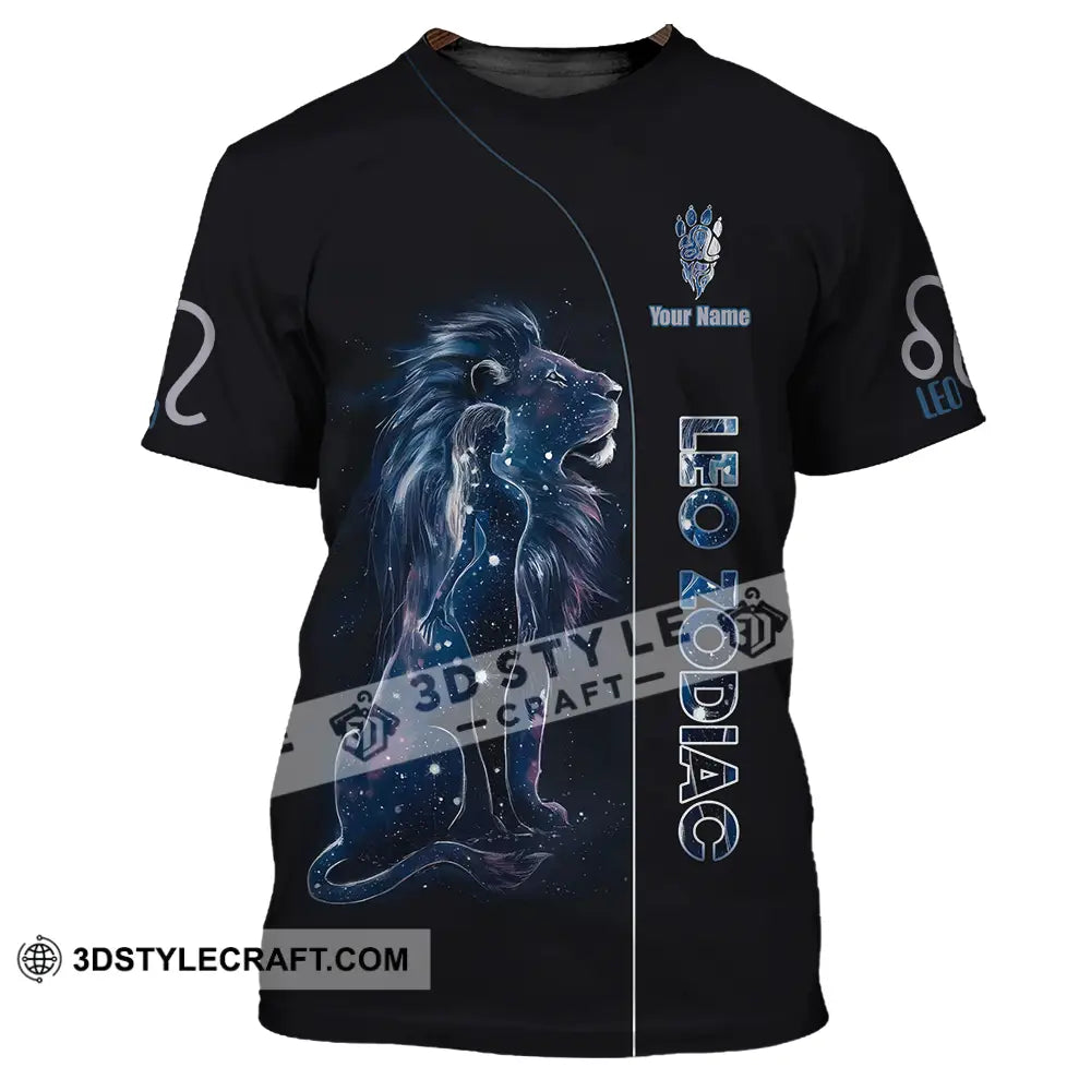 Unisex Shirt - Custom Text Leo Zodiac T-Shirt / S T-Shirt
