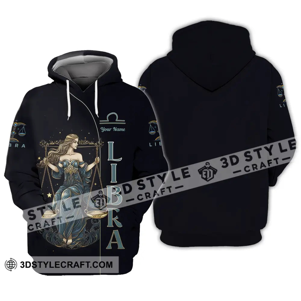 Unisex Shirt - Custom Text Libra Hoodie / S T-Shirt
