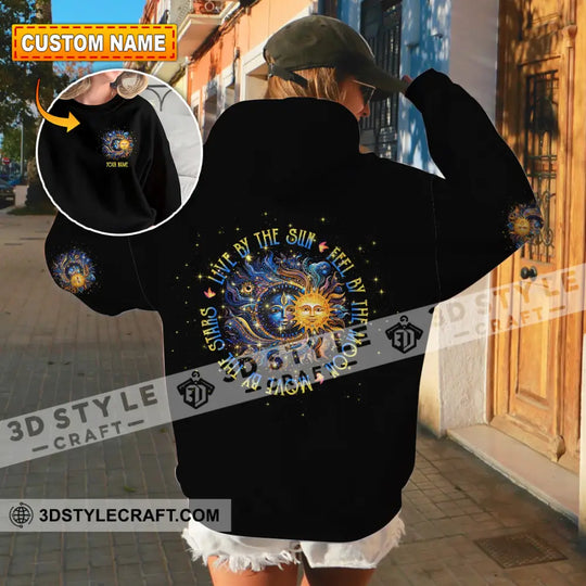 Unisex Shirt - Custom Text Shirt, Live By The Sun, Hippie Shirt style option 2