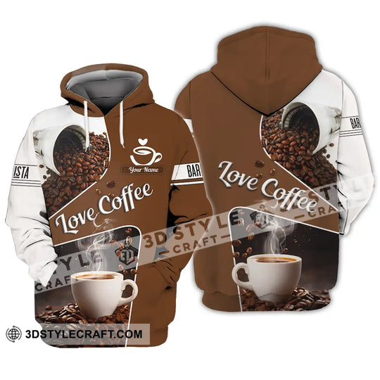 Unisex Shirt - Custom Text Shirt, Love Coffee Shirt style option 3