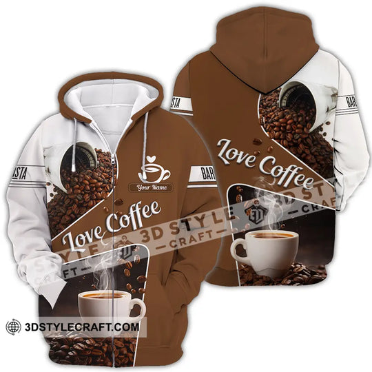 Unisex Shirt - Custom Text Shirt, Love Coffee Shirt style option 4
