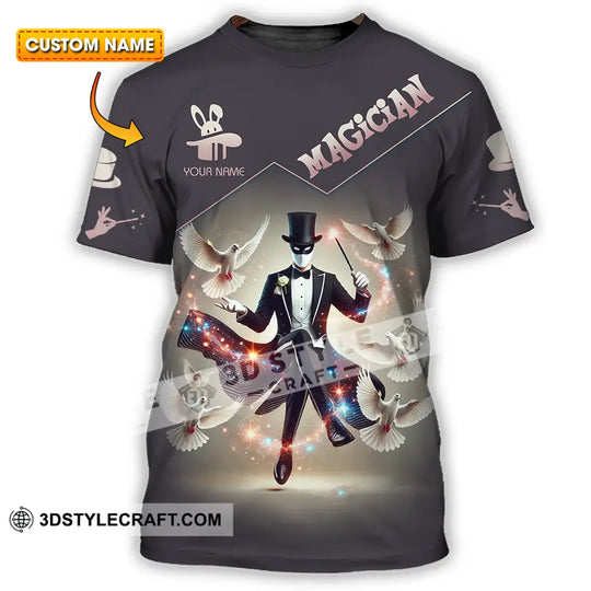 Unisex Shirt - Custom Text Shirt Magician style option 1