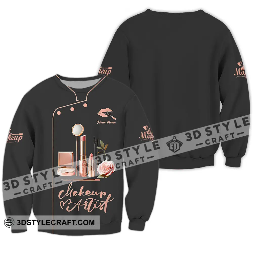 Unisex Shirt - Custom Text Shirt Make Up Artist Shirt Long Sleeve / S T-shirt