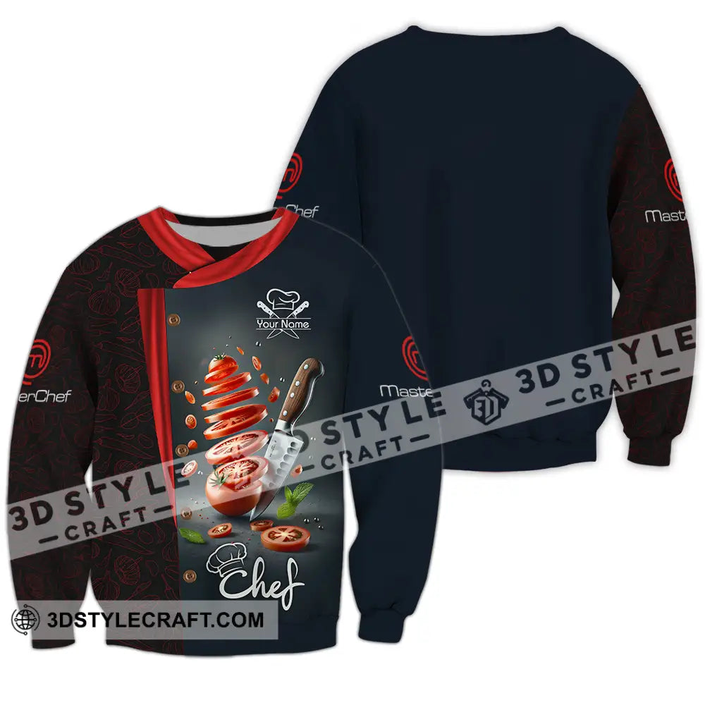 Unisex Shirt - Custom Text Shirt Master Chef Shirt Long Sleeve / S T-shirt