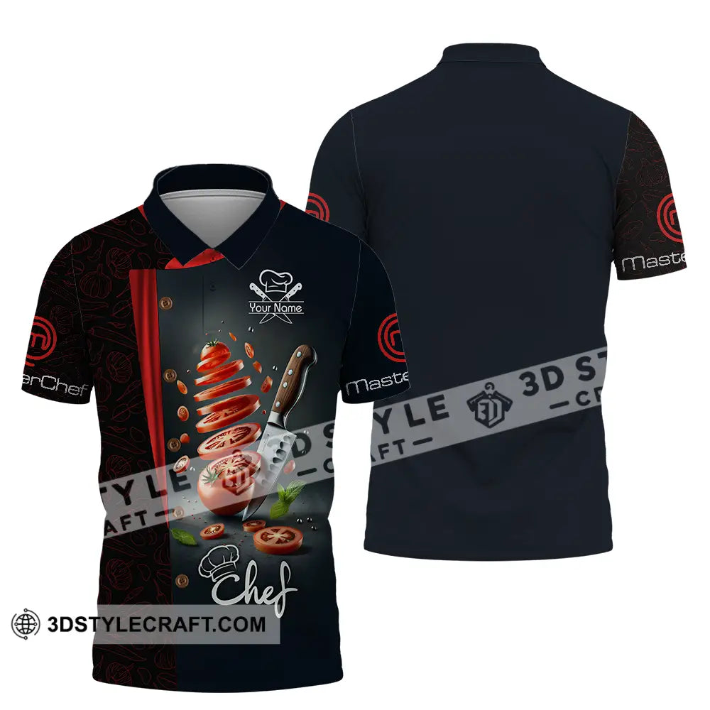 Unisex Shirt - Custom Text Shirt Master Chef Shirt Polo Shirt / S T-shirt