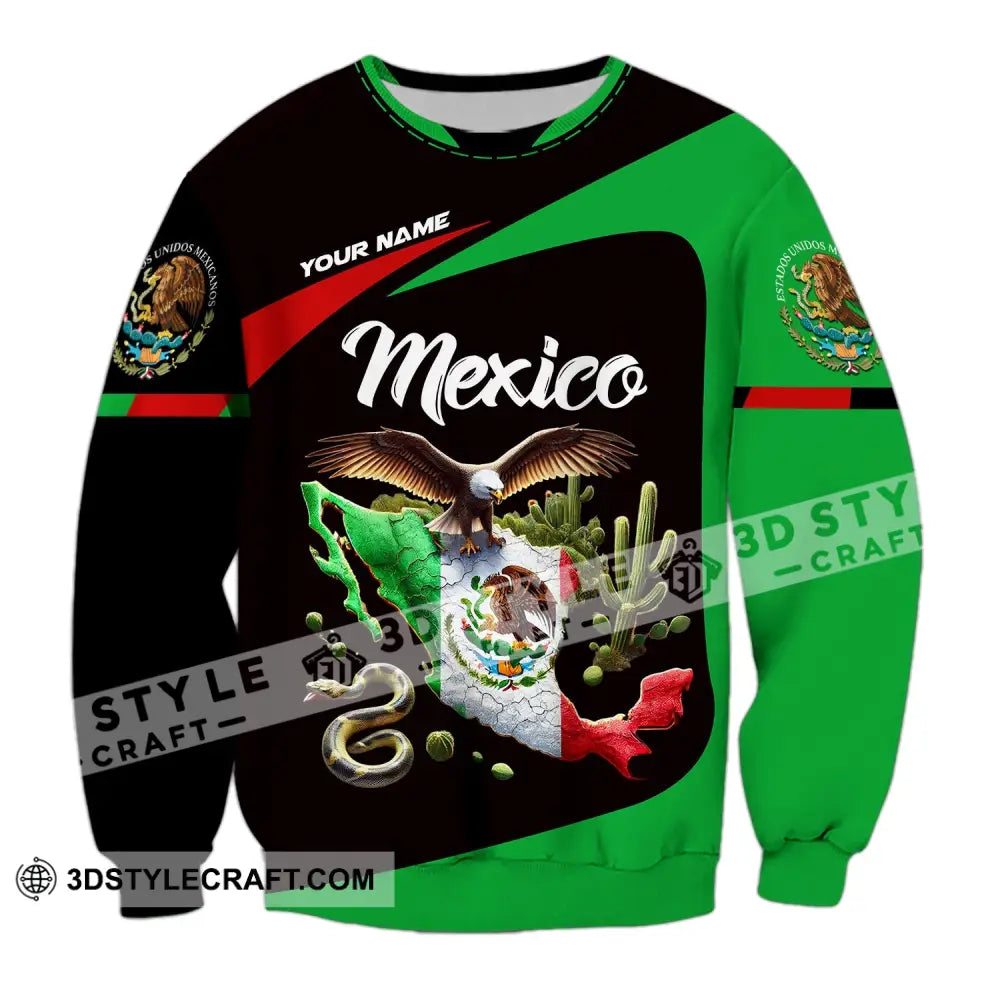 Unisex Shirt - Custom Text Mexico Long Sleeve / S T-Shirt