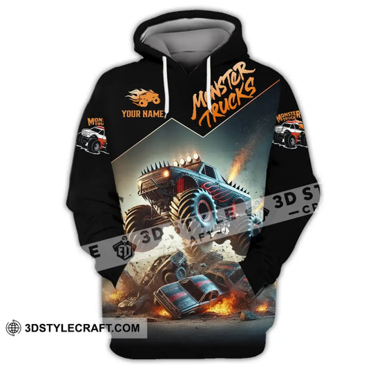 Unisex Shirt - Custom Text Shirt Monster Trucks style option 2