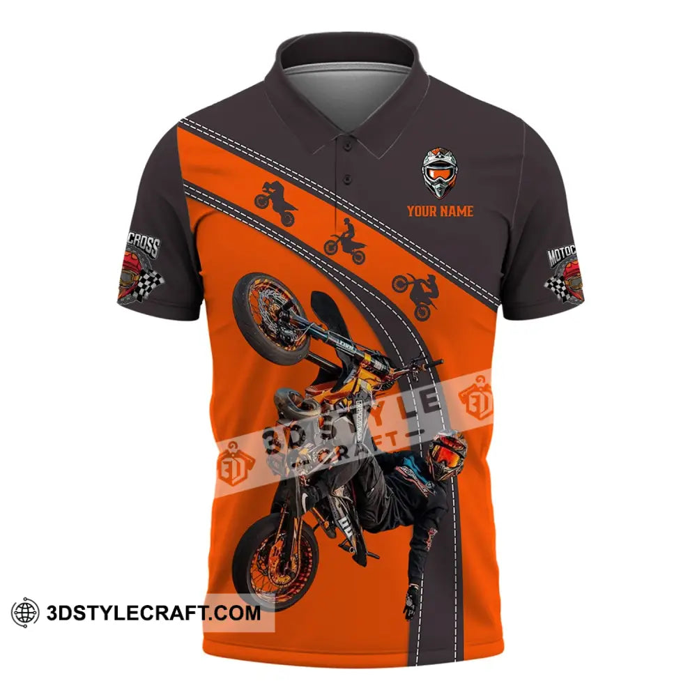 Unisex Shirt - Custom Text Motocross Polo / S T-Shirt