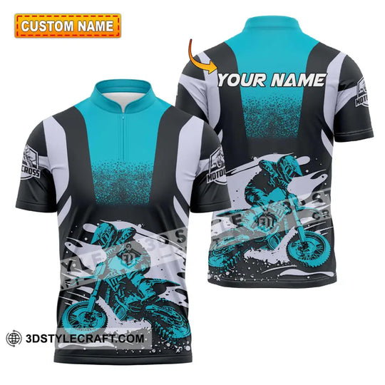 Unisex Shirt - Custom Text Motocross Sport Shirt style option 1