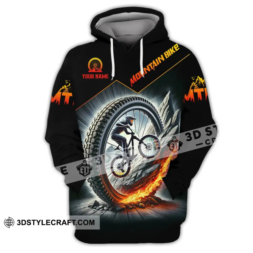 Unisex Shirt - Custom Text Mountain Bike Hoodie / S T-Shirt