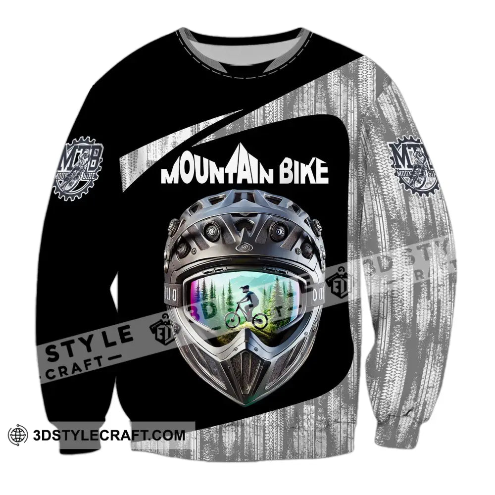 Unisex Shirt - Custom Text Mountain Bike Long Sleeve / S T-Shirt