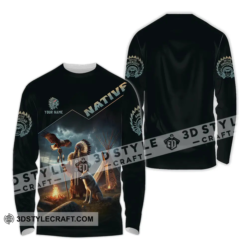 Unisex Shirt - Custom Text Native Long Sleeve / S T-Shirt