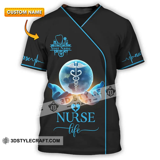 Unisex Shirt - Custom Text Nursing Shirt, Nurse Life style option 1