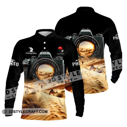 Unisex Shirt - Custom Text Shirt, Photographer Shirt style option 3