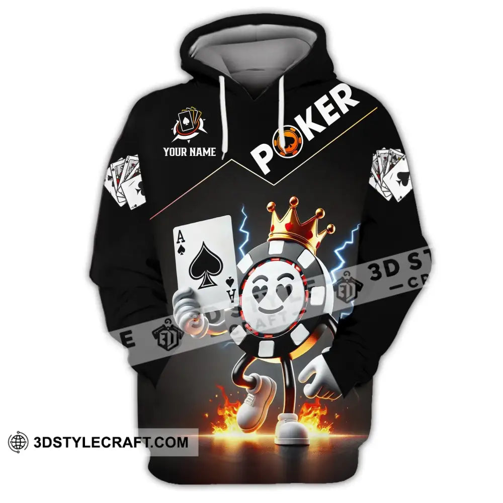 Unisex Shirt - Custom Text Poker Hoodie / S T-Shirt