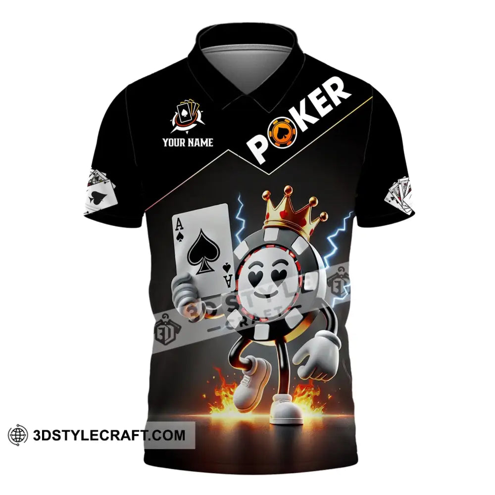 Unisex Shirt - Custom Text Poker Polo / S T-Shirt