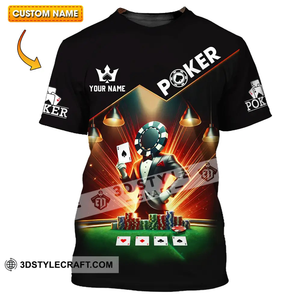 Unisex Shirt - Custom Text Poker T-Shirt