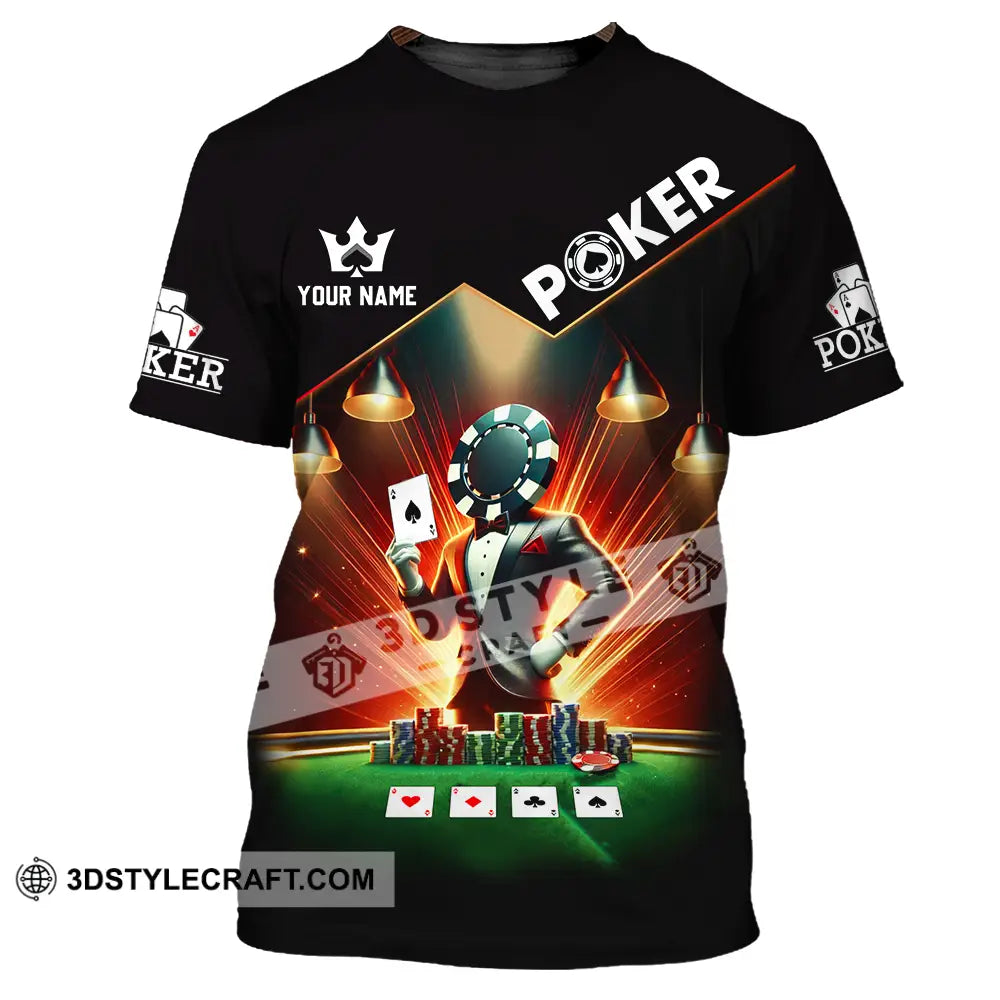 Unisex Shirt - Custom Text Poker T-Shirt / S T-Shirt