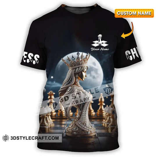 Unisex Shirt - Custom Text Shirt Queen Chess style option 1