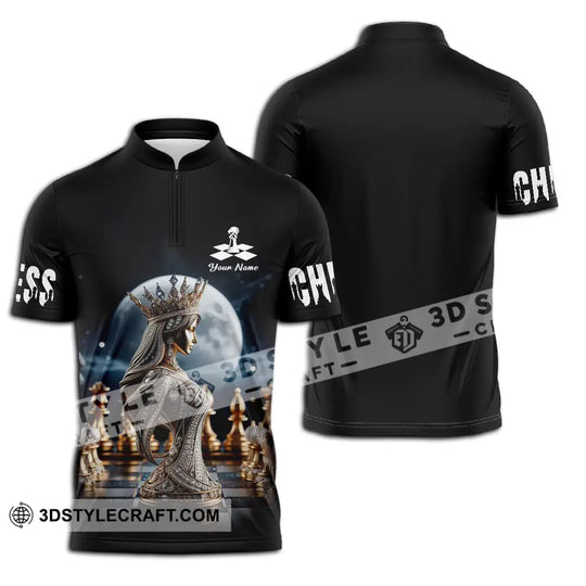 Unisex Shirt - Custom Text Shirt Queen Chess style option 2