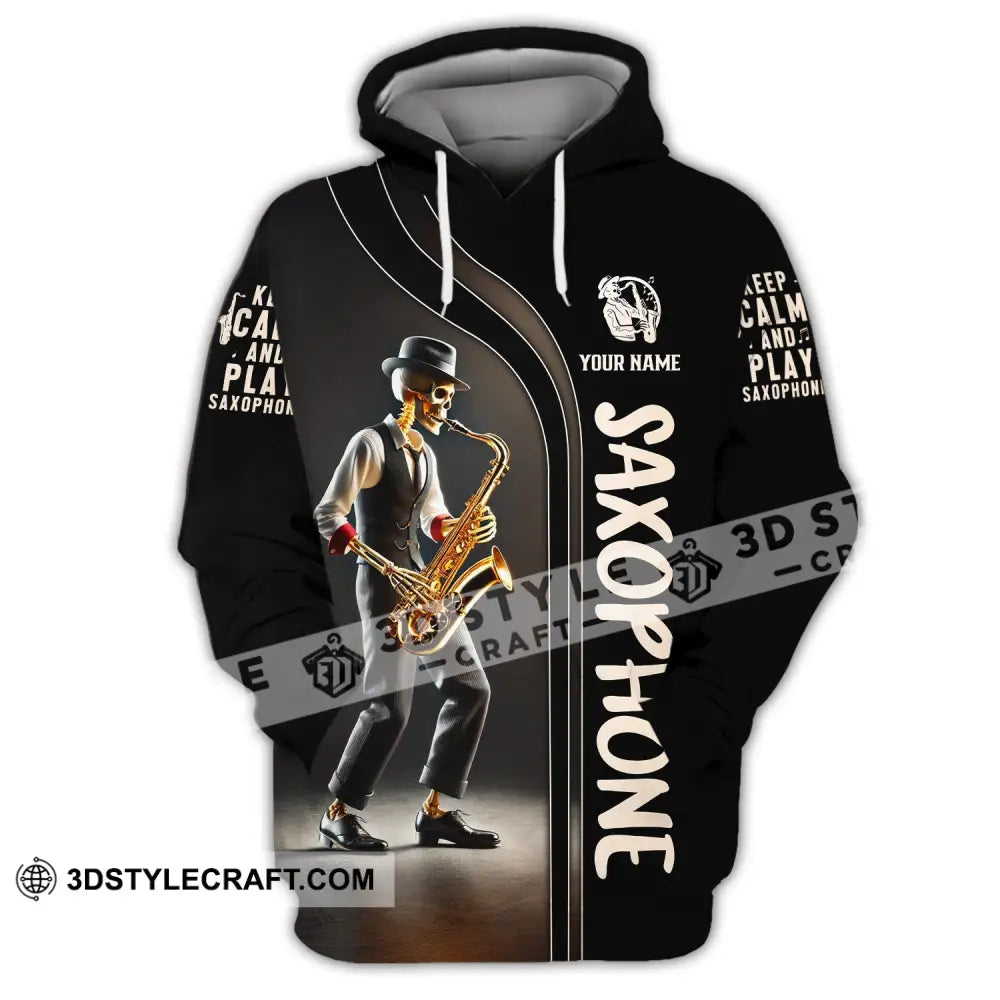 Unisex Shirt - Custom Text Saxophone Hoodie / S T-Shirt