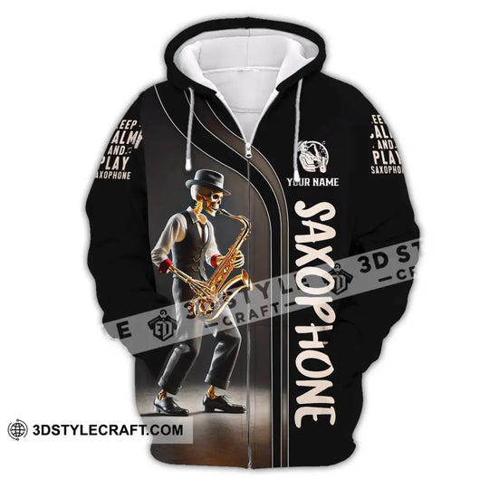 Unisex Shirt - Custom Text Shirt Saxophone style option 3