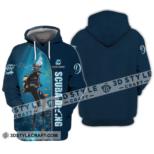 Unisex Shirt - Custom Text Shirt Scuba Diving style option 3