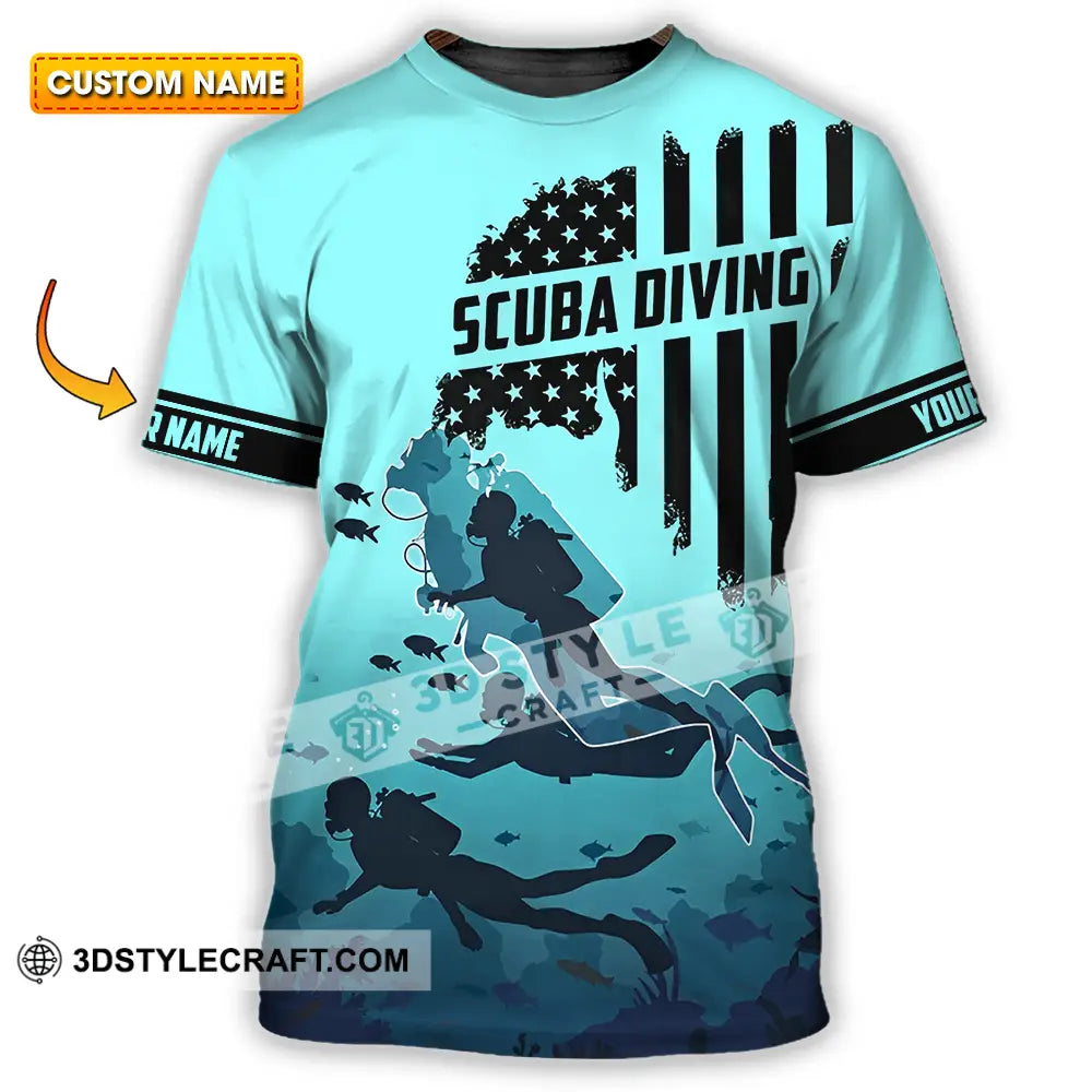 Unisex Shirt - Custom Text Scuba Diving T-Shirt