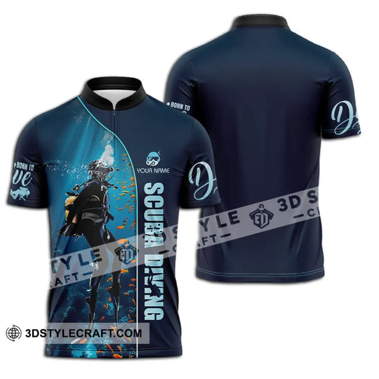 Unisex Shirt - Custom Text Shirt Scuba Diving style option 2