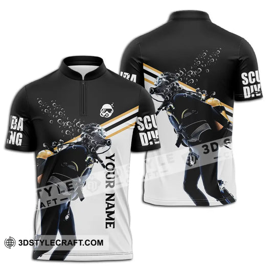 Unisex Shirt - Custom Text Shirt Scuba Diving style option 2