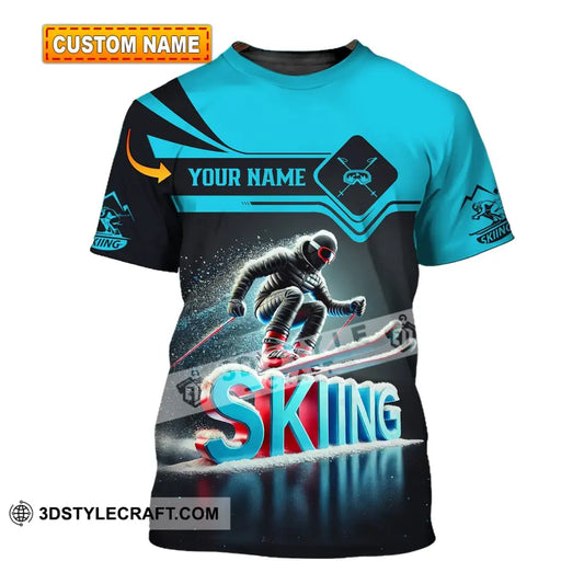 Unisex Shirt - Custom Text Skiing T-Shirt