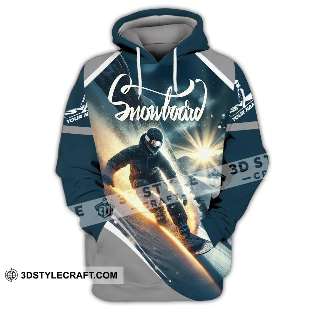 Unisex Shirt - Custom Text Snowboard Hoodie / S T-Shirt