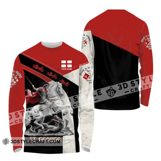 Unisex Shirt - Custom Text Shirt, ST.George Templar Knight, England Shirt style option 4