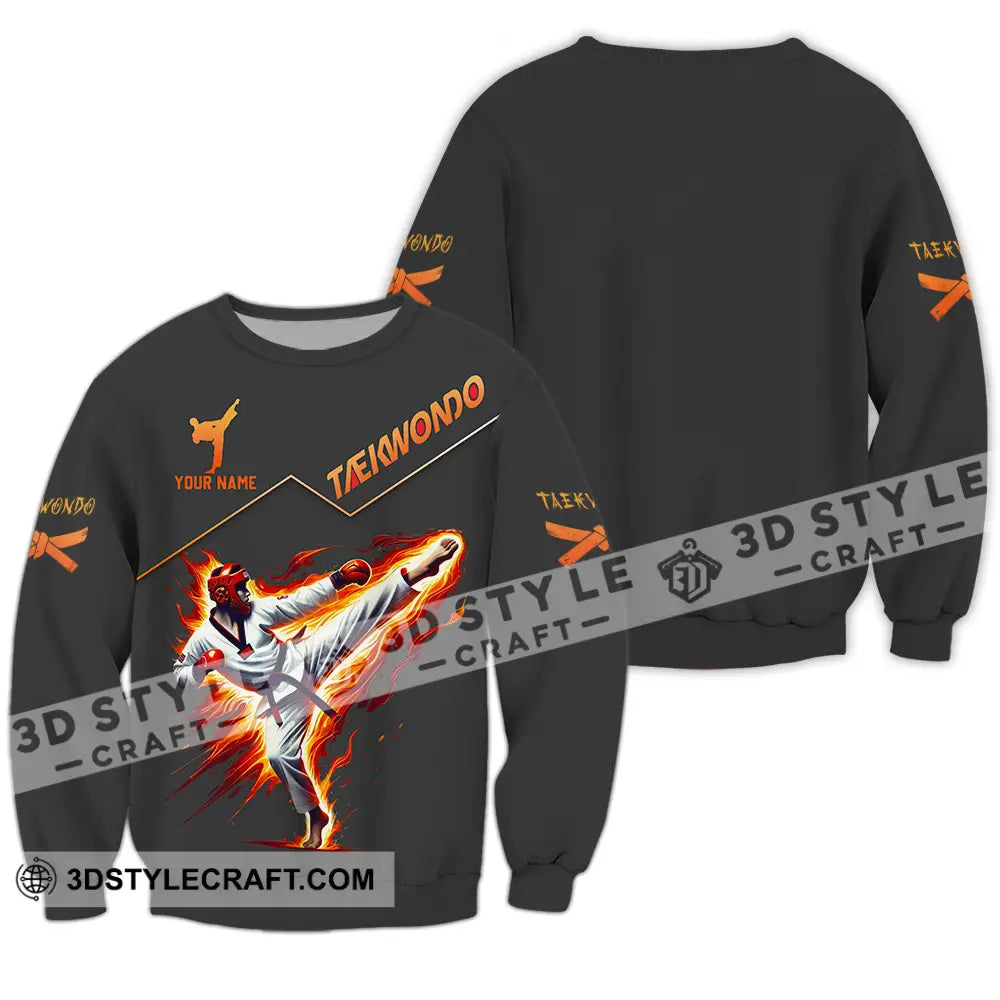 Unisex Shirt - Custom Text Taekwondo Long Sleeve / S T-Shirt