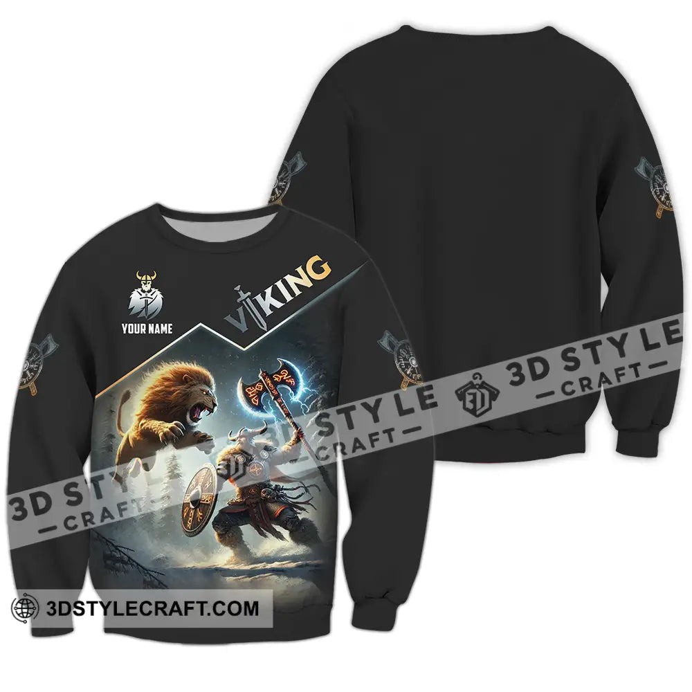 Unisex Shirt - Custom Text Viking Long Sleeve / S T-Shirt