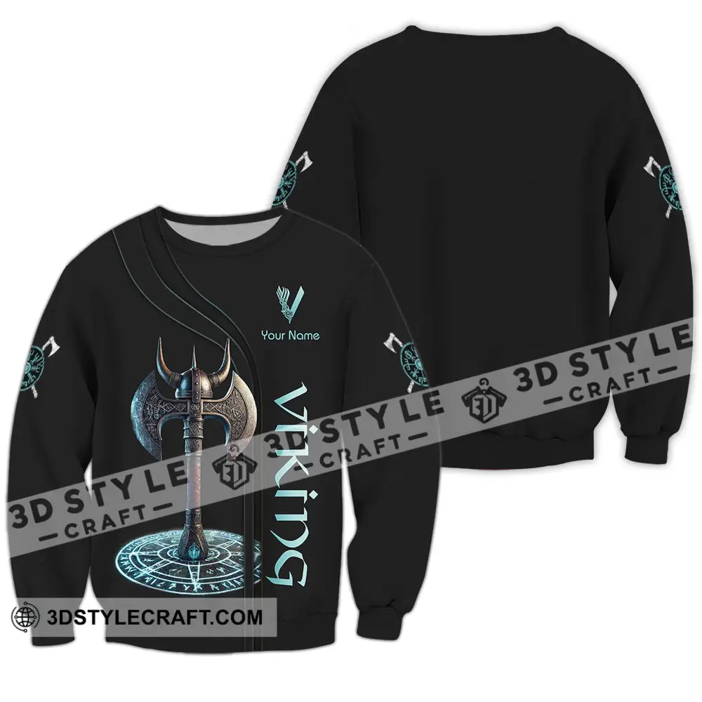 Unisex Shirt - Custom Text Viking Long Sleeve / S T-Shirt