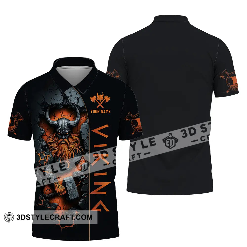 Unisex Shirt - Custom Text Viking Polo / S T-Shirt