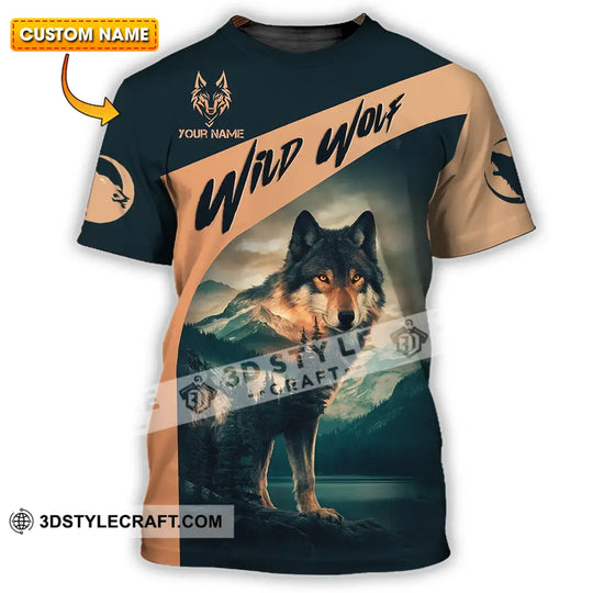 Unisex Shirt - Custom Text Shirt Wild Wolf style option 1