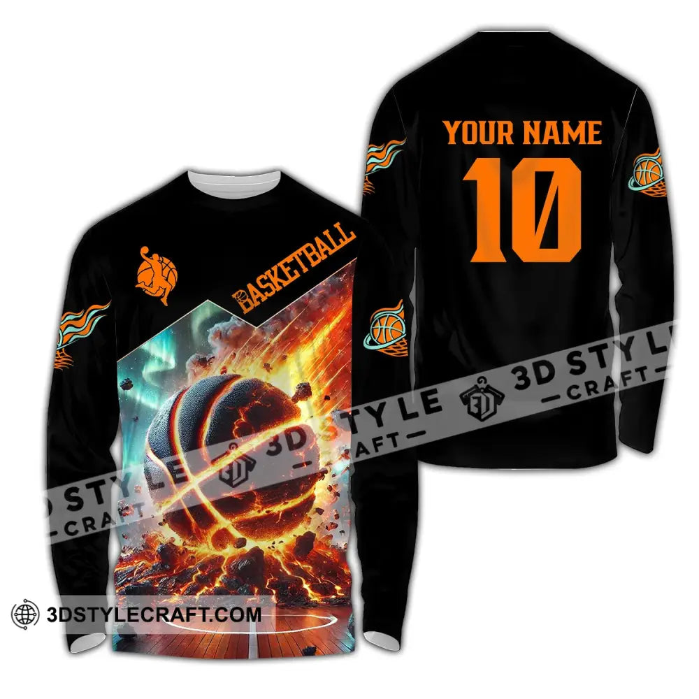 Unisex Shirt - Custom Texts Basketball Long Sleeve / S T-Shirt