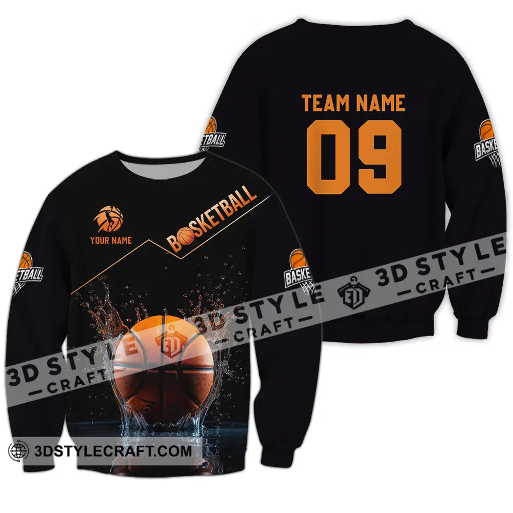 Unisex Shirt - Custom Texts Basketball Long Sleeve / S T-Shirt