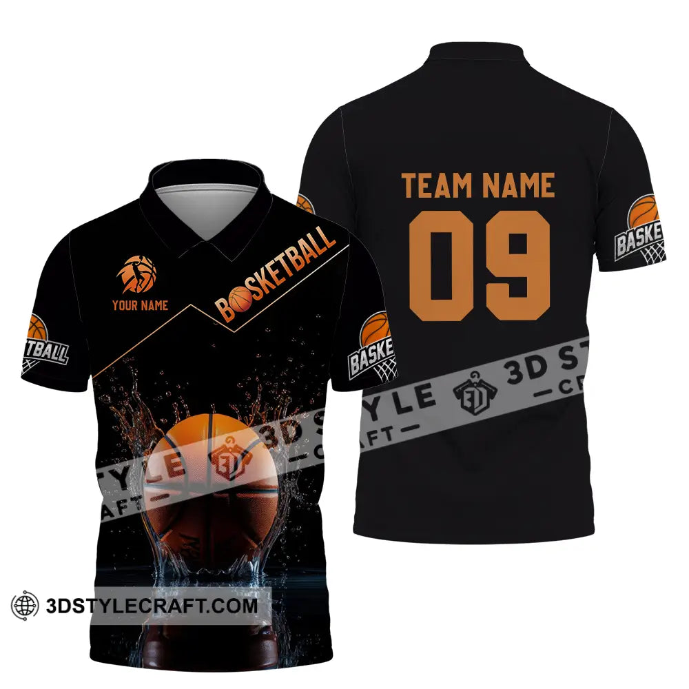 Unisex Shirt - Custom Texts Basketball Polo / S T-Shirt