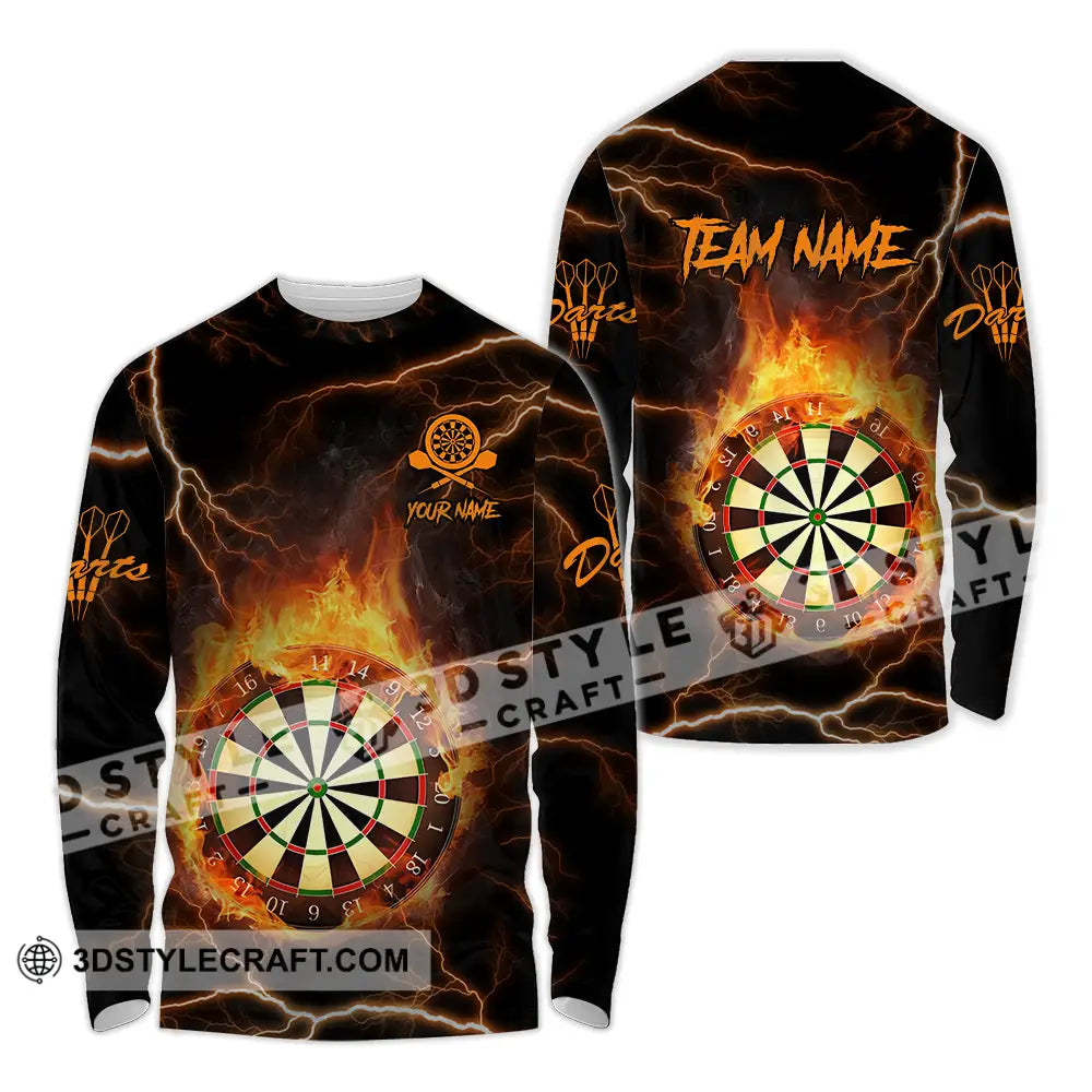 Unisex Shirt - Custom Texts Fire Darts Sport Long Sleeve / S T-Shirt