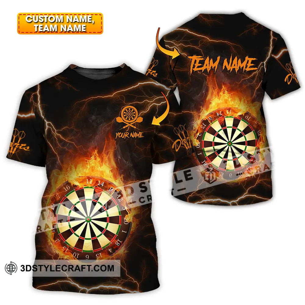 Unisex Shirt - Custom Texts Fire Darts Sport T-Shirt