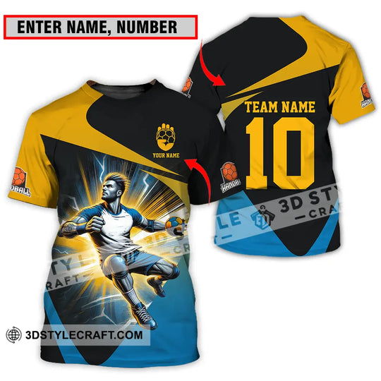 Unisex Shirt - Custom Texts Handball Shirt, Handball Player style option 1