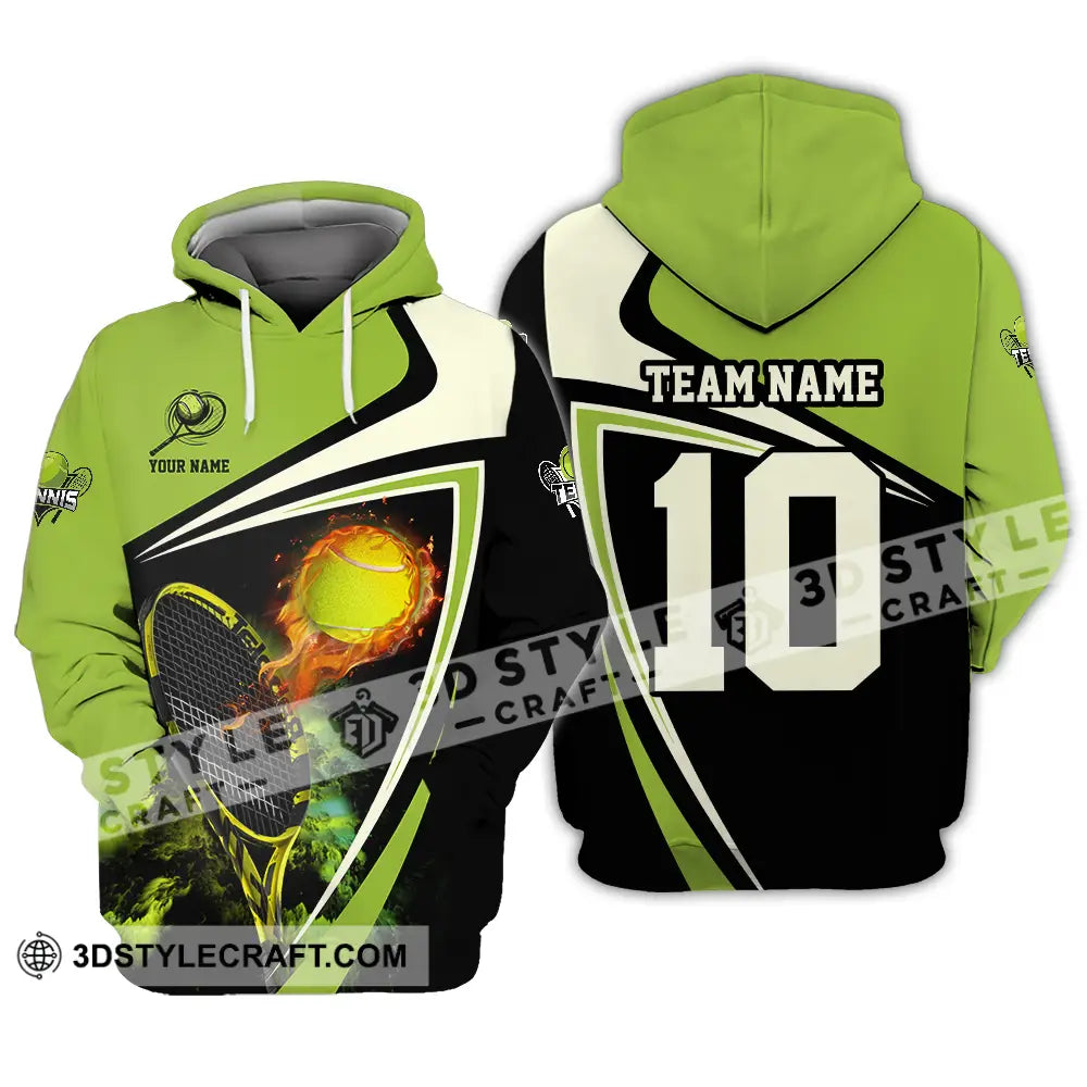 Unisex Shirt - Custom Texts Sport Fire Tennis Ball Hoodie / S T-Shirt