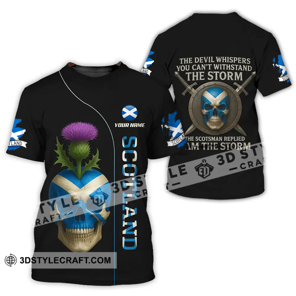 Unisex Shirt - Custom The Devil Whispers You Cannot Withstand The Storm Scotland Shirt T-Shirt / S T-shirt